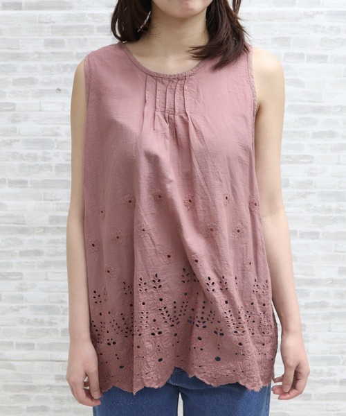 ap retro(アプレトロ)の「カットワーク刺繍ブラウス【ZOZO限定アイテム】(シャツ/ブラウス・レディース・ブラック/グレー/ピンク/アイボリー/グリーン・FREE)」の5枚目の写真