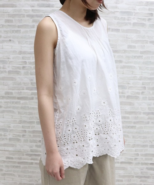 ap retro(アプレトロ)の「カットワーク刺繍ブラウス【ZOZO限定アイテム】(シャツ/ブラウス・レディース・ブラック/グレー/ピンク/アイボリー/グリーン・FREE)」の6枚目の写真