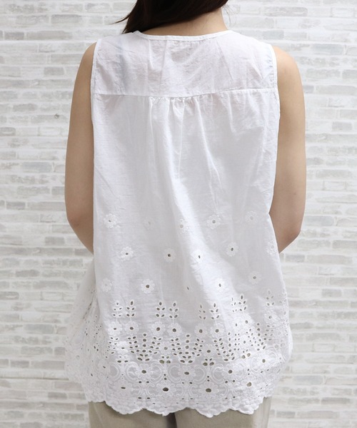 ap retro(アプレトロ)の「カットワーク刺繍ブラウス【ZOZO限定アイテム】(シャツ/ブラウス・レディース・ブラック/グレー/ピンク/アイボリー/グリーン・FREE)」の7枚目の写真