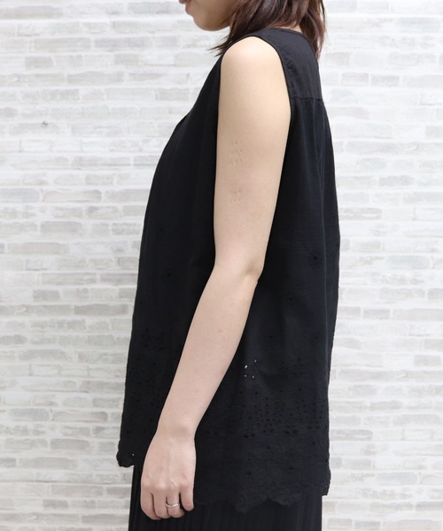 ap retro(アプレトロ)の「カットワーク刺繍ブラウス【ZOZO限定アイテム】(シャツ/ブラウス・レディース・ブラック/グレー/ピンク/アイボリー/グリーン・FREE)」の8枚目の写真