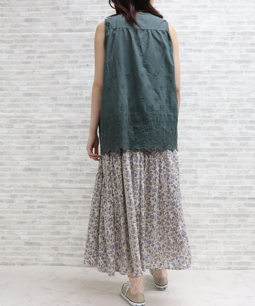 ap retro(アプレトロ)の「カットワーク刺繍ブラウス【ZOZO限定アイテム】(シャツ/ブラウス・レディース・ブラック/グレー/ピンク/アイボリー/グリーン・FREE)」の18枚目の写真