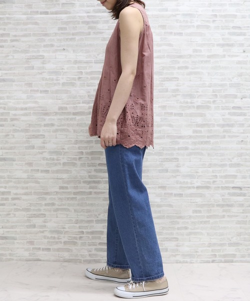 ap retro(アプレトロ)の「カットワーク刺繍ブラウス【ZOZO限定アイテム】(シャツ/ブラウス・レディース・ブラック/グレー/ピンク/アイボリー/グリーン・FREE)」の20枚目の写真