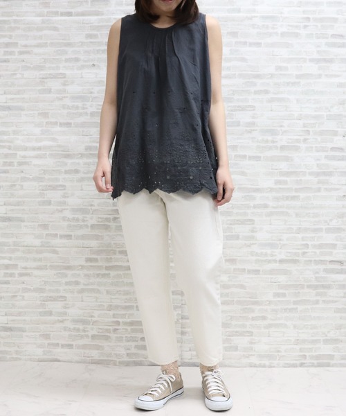 ap retro(アプレトロ)の「カットワーク刺繍ブラウス【ZOZO限定アイテム】(シャツ/ブラウス・レディース・ブラック/グレー/ピンク/アイボリー/グリーン・FREE)」の22枚目の写真