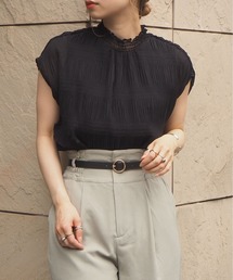 tiptop | 2020SS　マジョリカプリーツノースリブラウス(シャツ/ブラウス)