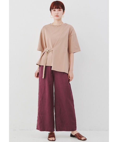 MEDE19F（メデジュウキュウ）の「ＭＥＤＥ１９Ｆ　ベルテッドアシメタックＴシャツ（Tシャツ/カットソー・レディース・ベージュ/ホワイト・MEDIUM/LARGE/X-LARGE/XX-LARGE）」の17枚目の写真