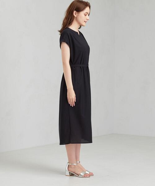 green label relaxing ベルト付きロングワンピース green label relaxing グリーンレーベルリラクシング Aライン