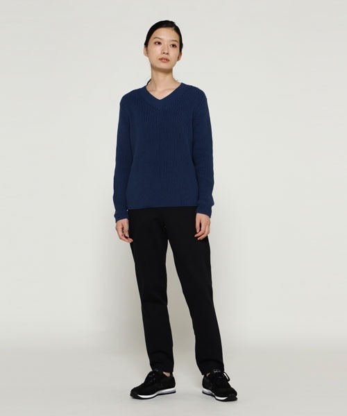SUNSPEL（サンスペル）の「SUNSPEL / WOMEN’S HALF CARDIGAN COTTON V NECK JU（ニット/セーター・レディース・ダークグリーン/ブルー・2）」の4枚目の写真