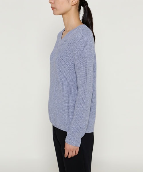 SUNSPEL（サンスペル）の「SUNSPEL / WOMEN’S HALF CARDIGAN COTTON V NECK JU（ニット/セーター・レディース・ダークグリーン/ブルー・2）」の9枚目の写真