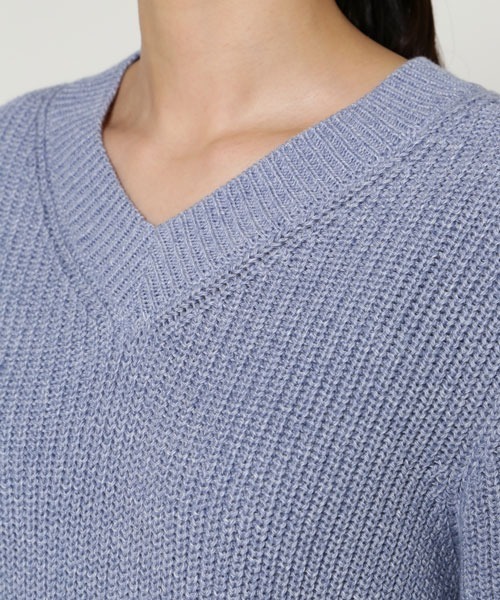 SUNSPEL（サンスペル）の「SUNSPEL / WOMEN’S HALF CARDIGAN COTTON V NECK JU（ニット/セーター・レディース・ダークグリーン/ブルー・2）」の10枚目の写真