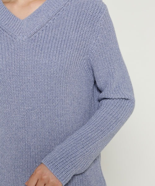 SUNSPEL（サンスペル）の「SUNSPEL / WOMEN’S HALF CARDIGAN COTTON V NECK JU（ニット/セーター・レディース・ダークグリーン/ブルー・2）」の11枚目の写真