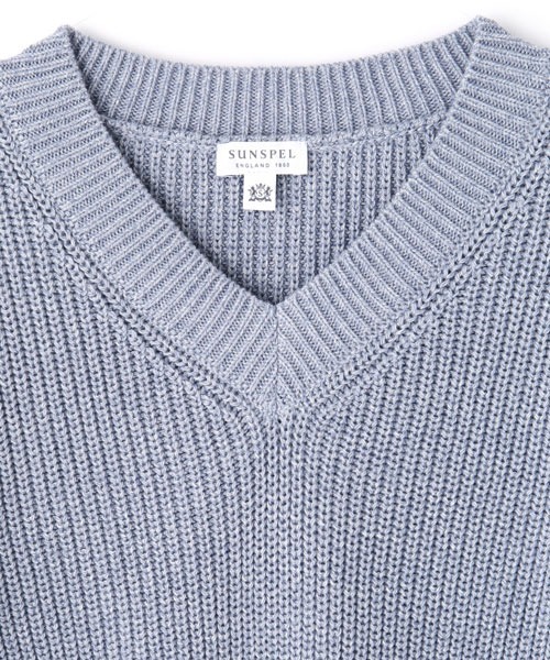 SUNSPEL（サンスペル）の「SUNSPEL / WOMEN’S HALF CARDIGAN COTTON V NECK JU（ニット/セーター・レディース・ダークグリーン/ブルー・2）」の13枚目の写真