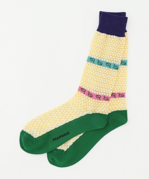 FRAPBOIS（フラボア）の「シアシードソックス（ソックス/靴下・レディース・ピンク系その他/ホワイト/ブラック・FREE）」の2枚目の写真