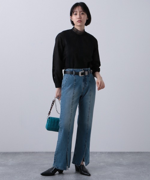 PAGEBOY（ページボーイ）の「ペイズリーレースロングスリーブブラウス（シャツ/ブラウス・レディース・オフホワイト/ブラック/モカ・FREE）」の6枚目の写真