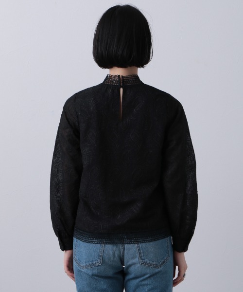 PAGEBOY（ページボーイ）の「ペイズリーレースロングスリーブブラウス（シャツ/ブラウス・レディース・オフホワイト/ブラック/モカ・FREE）」の10枚目の写真
