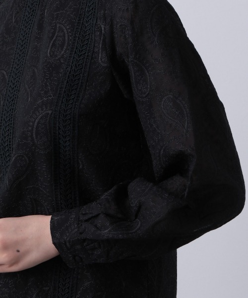 PAGEBOY（ページボーイ）の「ペイズリーレースロングスリーブブラウス（シャツ/ブラウス・レディース・オフホワイト/ブラック/モカ・FREE）」の12枚目の写真