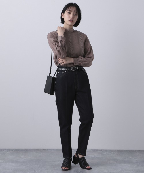 PAGEBOY（ページボーイ）の「ペイズリーレースロングスリーブブラウス（シャツ/ブラウス・レディース・オフホワイト/ブラック/モカ・FREE）」の7枚目の写真