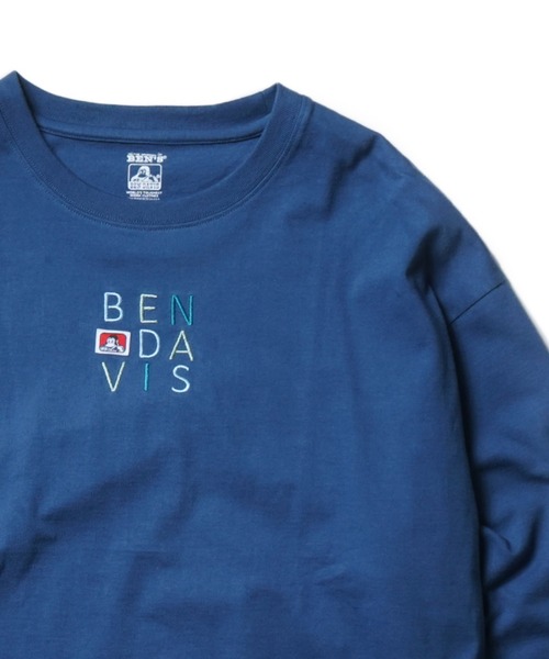 BEN DAVIS(ベンデイビス)の「《BEN DAVIS》EMBRO LONG SLEEVE ladies(Tシャツ/カットソー・レディース・ホワイト/ブラック/ブルー・MEDIUM/LARGE)」の3枚目の写真