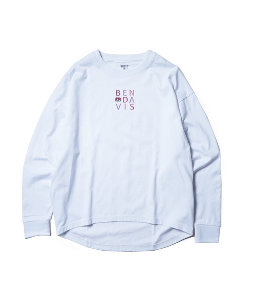 BEN DAVIS(ベンデイビス)の「《BEN DAVIS》EMBRO LONG SLEEVE ladies(Tシャツ/カットソー・レディース・ホワイト/ブラック/ブルー・MEDIUM/LARGE)」の6枚目の写真