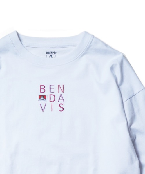 BEN DAVIS(ベンデイビス)の「《BEN DAVIS》EMBRO LONG SLEEVE ladies(Tシャツ/カットソー・レディース・ホワイト/ブラック/ブルー・MEDIUM/LARGE)」の7枚目の写真