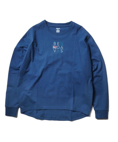 BEN DAVIS(ベンデイビス)の「《BEN DAVIS》EMBRO LONG SLEEVE ladies(Tシャツ/カットソー・レディース・ホワイト/ブラック/ブルー・MEDIUM/LARGE)」の8枚目の写真