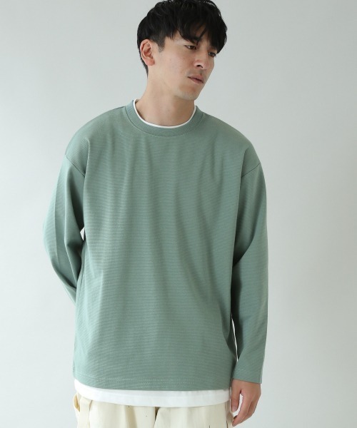 RAGEBLUE（レイジブルー）の「レイヤードロンT/917053（Tシャツ/カットソー・メンズ・キャメル/ホワイト/ブラック/グリーン・LARGE/MEDIUM）」の4枚目の写真