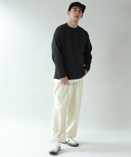 RAGEBLUE（レイジブルー）の「レイヤードロンT/917053（Tシャツ/カットソー・メンズ・キャメル/ホワイト/ブラック/グリーン・LARGE/MEDIUM）」の6枚目の写真