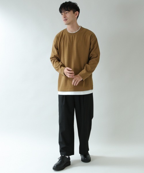 RAGEBLUE（レイジブルー）の「レイヤードロンT/917053（Tシャツ/カットソー・メンズ・キャメル/ホワイト/ブラック/グリーン・LARGE/MEDIUM）」の7枚目の写真