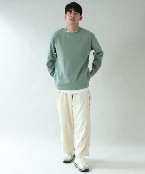 RAGEBLUE（レイジブルー）の「レイヤードロンT/917053（Tシャツ/カットソー・メンズ・キャメル/ホワイト/ブラック/グリーン・LARGE/MEDIUM）」の8枚目の写真