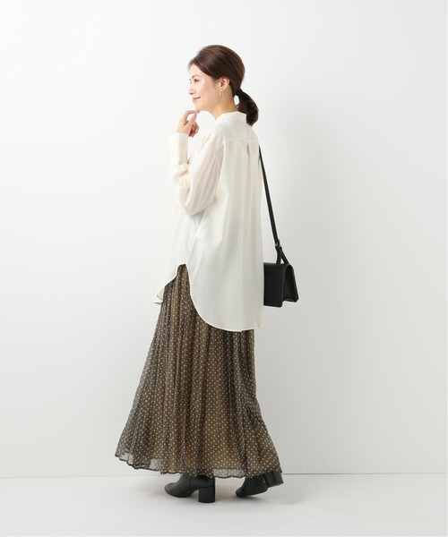IENA スキッパーシシュウBL IENA（イエナ）の「シャンブレータックスキッパーシャツブラウス