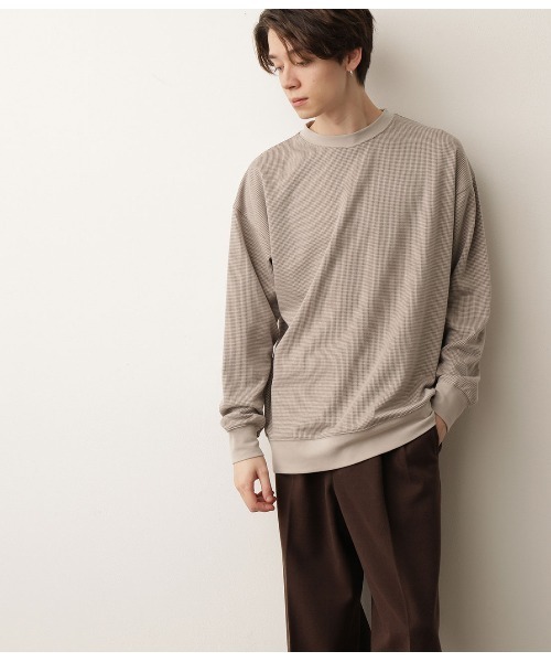 JUNRED(ジュンレッド)の「ガンクラブチェックプルオーバー(Tシャツ/カットソー・メンズ・チャコールグレー/ベージュ・S/M/L)」の11枚目の写真