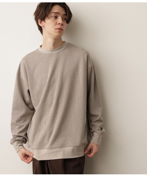 JUNRED(ジュンレッド)の「ガンクラブチェックプルオーバー(Tシャツ/カットソー・メンズ・チャコールグレー/ベージュ・S/M/L)」の12枚目の写真