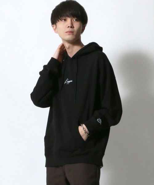 Kappa（カッパ）の「【Kappa】 オーバーサイズ 刺繍/ テープ スウェットパーカー/フーディー（パーカー・メンズ・ベージュ/ブラック/ホワイト/ベージュ系その他/ホワイト系その他/ブラック系その他・M/L/XL）」の19枚目の写真