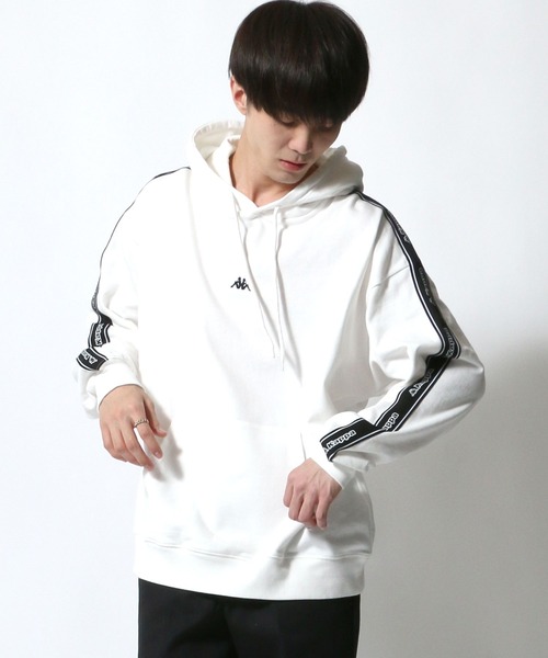 Kappa（カッパ）の「【Kappa】 オーバーサイズ 刺繍/ テープ スウェットパーカー/フーディー（パーカー・メンズ・ベージュ/ブラック/ホワイト/ベージュ系その他/ホワイト系その他/ブラック系その他・M/L/XL）」の22枚目の写真