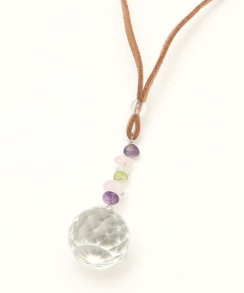 チャイハネ（チャイハネ）の「【チャイハネ】サンキャッチャーストーンネックレス（ネックレス・レディース・ブルー/カラフル/パープル/イエロー・FREE）」の3枚目の写真