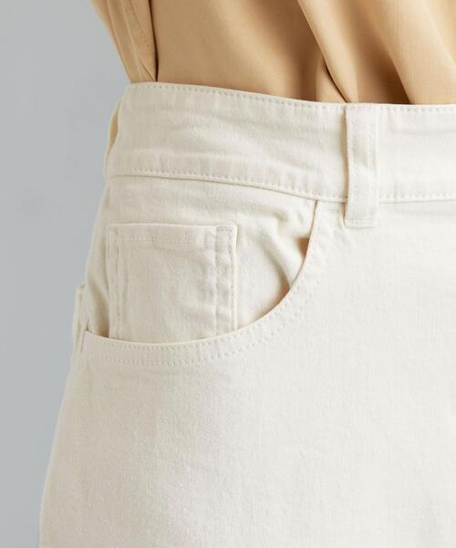 green label relaxing（グリーンレーベルリラクシング）の「SC コットン / PU スリット タイト スカート（スカート・レディース・イエロー/オフホワイト/ブラック・36/38）」の5枚目の写真