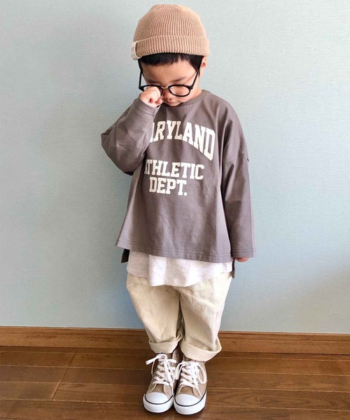 CIAOPANIC TYPY(チャオパニックティピー)の「コットンワッチキャップ(ニットキャップ/ビーニー・キッズ・ベージュ系その他/ブルー/ブラウン/ピンク/ブラック/ベージュ・ONE SIZE)」の4枚目の写真