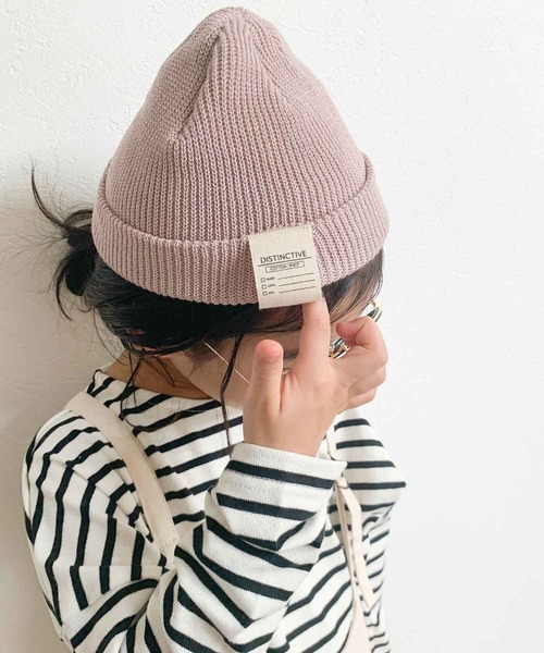 CIAOPANIC TYPY(チャオパニックティピー)の「コットンワッチキャップ(ニットキャップ/ビーニー・キッズ・ベージュ系その他/ブルー/ブラウン/ピンク/ブラック/ベージュ・ONE SIZE)」の6枚目の写真