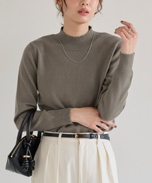 プレミアムカシミアタッチハイネックニット