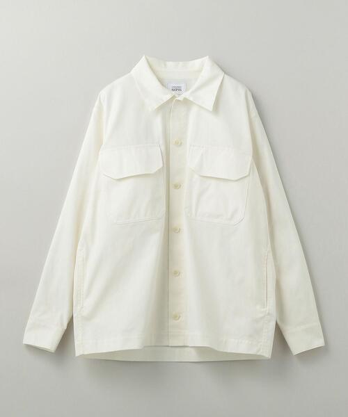 UNITED ARROWS & SONS（ユナイテッドアローズアンドサンズ）の「UNITED ARROWS & SONS（ユナイテッドアローズ＆サンズ）OATMEAL OFFICER JACKET（ミリタリージャケット・メンズ・ホワイト/ブラック/オリーブ・S/M/L）」の9枚目の写真