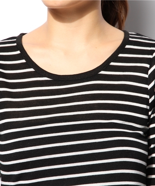 AZUL by moussy（アズールバイマウジー）の「AR天竺ペプラム長袖PO（Tシャツ/カットソー・レディース・ブラック/グレー/オフホワイト/ブラック系その他・SMALL/MEDIUM）」の10枚目の写真