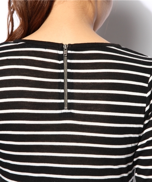 AZUL by moussy（アズールバイマウジー）の「AR天竺ペプラム長袖PO（Tシャツ/カットソー・レディース・ブラック/グレー/オフホワイト/ブラック系その他・SMALL/MEDIUM）」の11枚目の写真