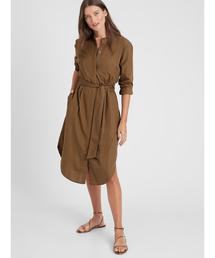Banana Republic バナナ リパブリックのシャツワンピース ブラウン 茶色系 通販 Zozotown