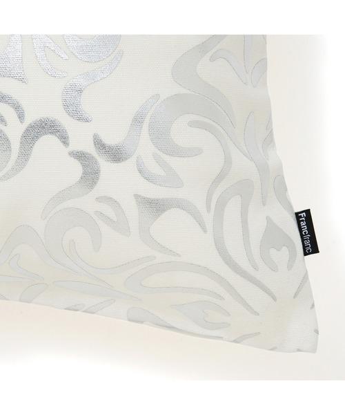 オーナメント クッションカバー 450 450 ホワイト シルバー Ac 050