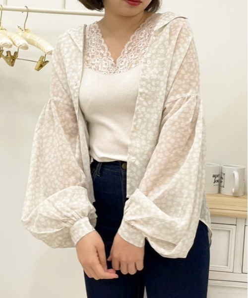 apres jour(アプレジュール)の「花柄開襟ブラウス【ZOZOTOWN限定アイテム】(シャツ/ブラウス・レディース・アイボリー/サックスブルー/ラベンダー/ミント/ブラック/モカ・フリー/X-LARGE)」の8枚目の写真