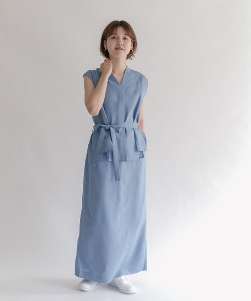 KBF（ケイビーエフ）の「ベストレイヤードライクワンピース（ワンピース・レディース・ライトグレー/ブラウン/モカ/ブラック/ブルー・ONE）」の9枚目の写真