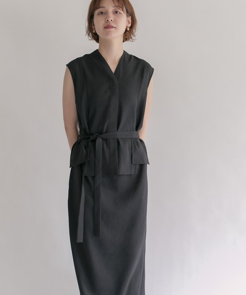 KBF（ケイビーエフ）の「ベストレイヤードライクワンピース（ワンピース・レディース・ライトグレー/ブラウン/モカ/ブラック/ブルー・ONE）」の6枚目の写真