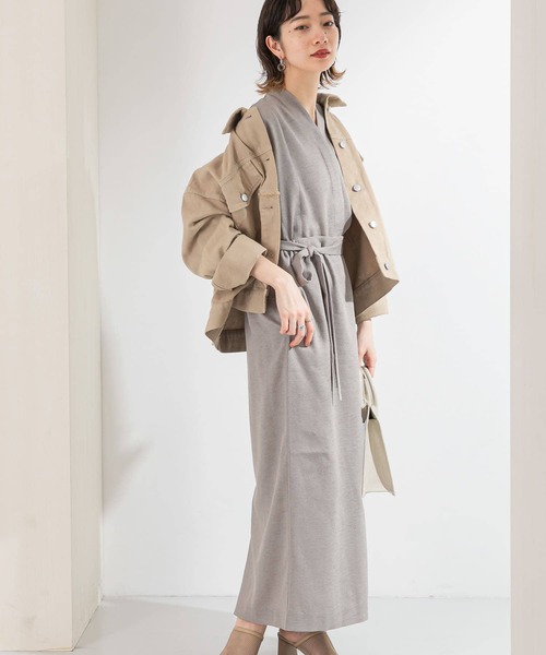 KBF（ケイビーエフ）の「ベストレイヤードライクワンピース（ワンピース・レディース・ライトグレー/ブラウン/モカ/ブラック/ブルー・ONE）」の7枚目の写真