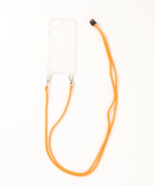 SPINNS（スピンズ）の「【ショルダー付】紐ループクリアモバイルケース/iPhone12対応（スマホケース/カバー・レディース・ホワイト/ブラック/ブルー/ベージュ/オレンジ/パープル/カーキ・11/7/8/X/12/13）」の7枚目の写真