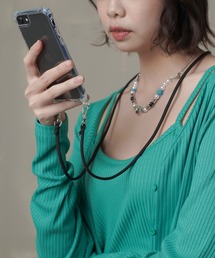SPINNS | 【めざましテレビ紹介アイテム】【ショルダー付】紐ループクリアモバイルケース(スマホケース/カバー)