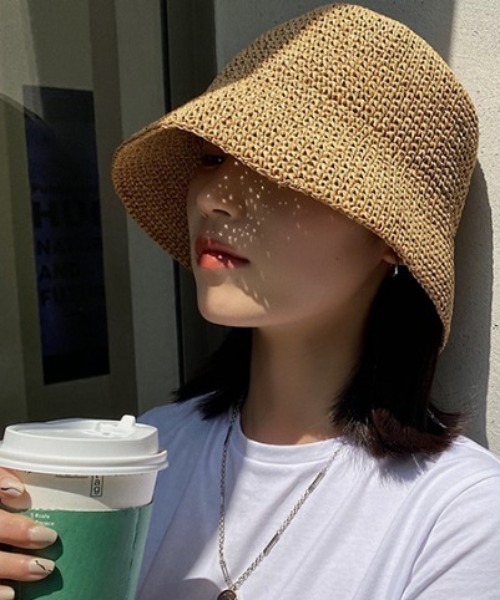 aimoha(アイモハ)の「シンプル夏ハット (SS)(ハット・レディース・ブラック/ベージュ/オフホワイト・FREE)」の2枚目の写真